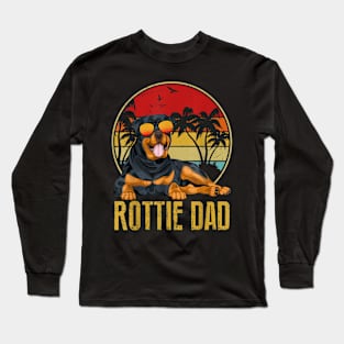 Pitbull Dad Like A Regular Dad But Cooler Vintage Long Sleeve T-Shirt